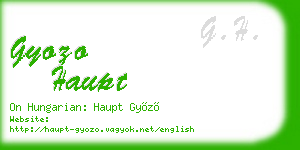 gyozo haupt business card